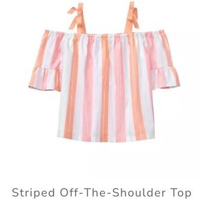 Janie and Jack striped off the shoulder top